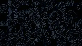 Blue Topographic Wavy Line Background Animation Black Screen