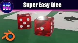 Dice with transparent material in Blender