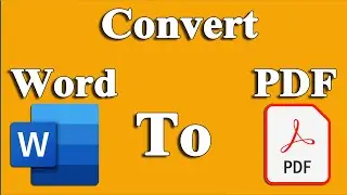 How to Convert Microsoft word to pdf format mei || How to save pdf file in Microsort word