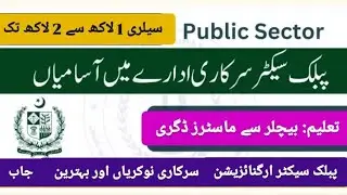Public Sector Organisation New Government job 2025 | How to Apply for this job