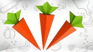 Cute Origami Carrot - DIY How To Make a Paper Carrot - Easy Carrot Origami Tutorial Step By Step