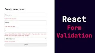React Form Validation - React Hook Form