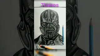 thanos drawing #shots #marvel #youtubeshorts #thanos
