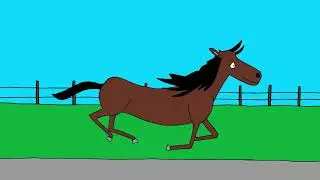 Galloping Horse Coloured