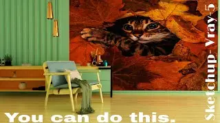 I will teach you step by step how to create this leaving room using Sketchup and Vray