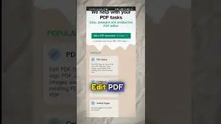 Edit pdf for free in mobile 🔥#shorts #viral #shortvideo