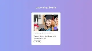 HTML CSS Event Card with UI/UX Design Concept | HTML CSS Card 