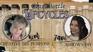 ✨️TRANSFORM TRASH TO TREASURE • UPCYCLE GLASS BOTTLE DIY DECOR USING IOD TRANSFERS & PAINT INLAYS