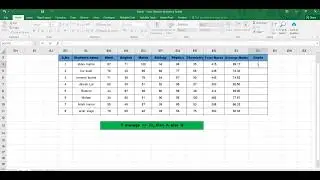 total, average and grade marks of students I excel tips and tricks I #exceltech #techiskills