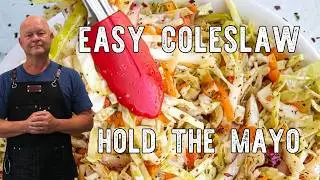 Tangy Vinegar Coleslaw Recipe (No Mayo Coleslaw!)
