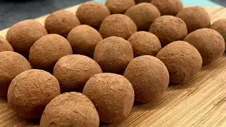 Easy truffle recipe! Stir in the condensed milk and cocoa. Dessert quickly for tea