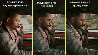 Cyberpunk 2077 Update 2.3  | RTX 5090 vs PS5 Pro vs Switch 2 | Graphics Comparison