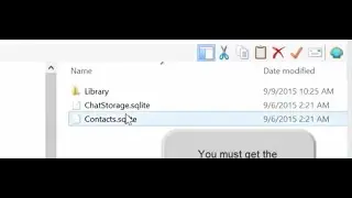 How to get Your iOS iPhone WhatsApp ChatStorage sqlite Database File on PC