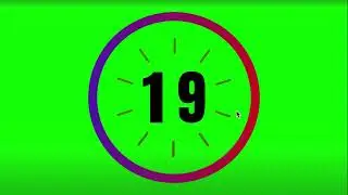 40 seconds countdown timer with number display & with Alarm 🔔|Greenscreen | copyright free