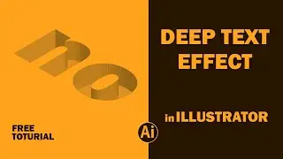 Illustrator font effect | how to make deep font effect