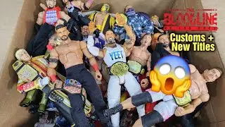 BIG BOX OF CUSTOM FIGURES + TAG TEAM BELTS