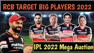 Royal Challengers Bangalore Will Target These Big Players in IPL 2022 Mega Auction