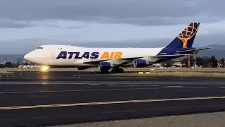 Atlas Air 747 Landing at Adelaide Airport!