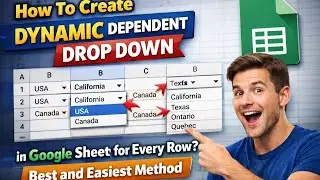 How To Create Dynamic Dependent Drop Down in Google Sheet for Every Row ? ! Best and Easiest Method
