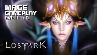 Lost Ark - Mage lvl 1~10 - Starting Zone Gameplay - Final CBT - PC - F2P - KR