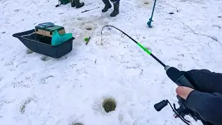 ПОДО МНОЙ КИШИТ СУДАКАМИ и не только, РАЗНОРЫБИЦА на балансир. Рыбалка на реке зимой в 2024