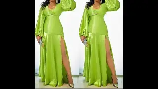How to make an elegant flare dress.(Cutting and stitching)