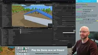 Cozy Game Dev | 2025-03-25 VOD | Roofing Mechanics 264 | Alpine Lake