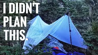 Misadventures in the Mountains - Unplanned Solo Tarp Camp