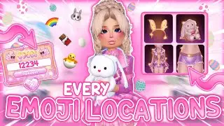 *NEW CODES!!* ALL 15 EMOJI LOCATIONS IN DRESS TO IMPRESS EASTER UPDATE *TUTORIAL* | Roblox