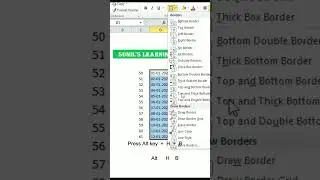 Drawing Border - Shortcut key