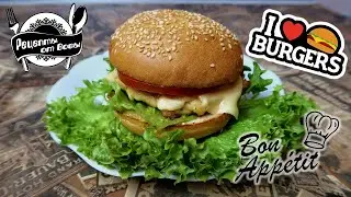 Правильный бургер с вкуснейшей котлетой из мяса курицы!