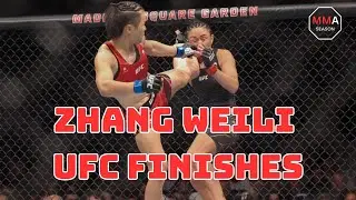 Zhang Weili UFC Finishes - #ufc #ufc300 #zhangweili #mma #fightnight #china