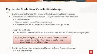 Registering Oracle Linux Virtualization Manager with Oracle Enterprise Manager