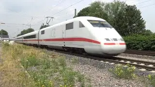 Züge in Mersch im Münsterland mit Personen und Güterzüge am 25.06.21 in  4K