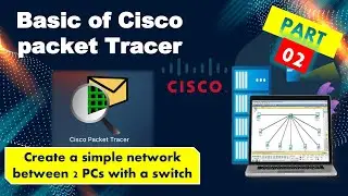 Create a simple network between 2 PCs with a switch using Packet Tracer