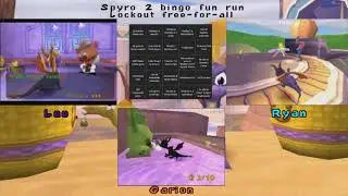 Spyro 2 Lockout Bingo Fun-Run | Leoalex50 vs Garion vs Ryan