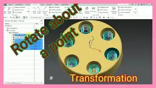 Rotate about a point command to transform a tool path in NX10