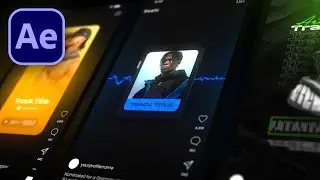 Vertical audio visualizer templates for Instagram Reels, Shorts (After Effects audio visualizer)