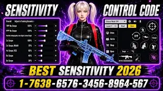 NEW 4.4 UPDATE CODE 🔥 PUBG MOBILE/BGMI SENSITIVITY 2026 😈 | BEST SCOPE SENSITIVITY SETTINGS  
