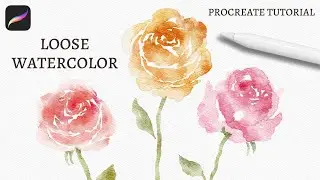 How to Paint a Watercolor Vintage Rose in Procreate  | Beginner friendly | Quick and Easy Florals