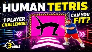 Human Tetris | HIGH QUALITY 4K| Immersive Interactive Warm Up | Viral Game Workout | 1 Player