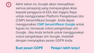 General Data Protection Regulation (GDPR) Google Adsense
