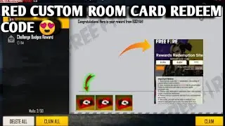 RED CUSTOM ROOM CARD REDEEM CODE FREE FIRE !! FF RED CUSTOM CARD 😍 !! AAPKO REDEEM CODE RED CUSTOM