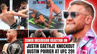 Conor McGregor Reaction On Justin Gaethje Knockout Dustin Poirier at UFC 291 😱🤬