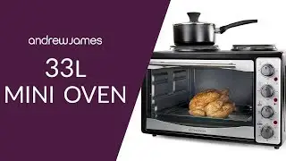 Andrew James 33L Mini Oven with Double Hob