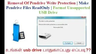 Removal Of Pendrive Write Protection| Make Pendrive Files ReadOnly To ReadWrite