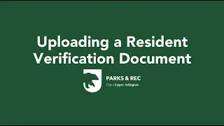 Uploading a Resident Verification Document