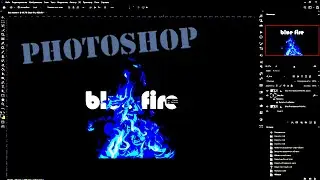 Photoshop blue fire