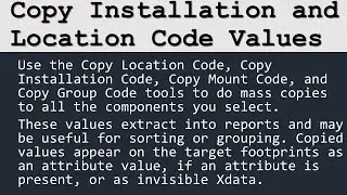 Copy Installation and Location Code Values - AutoCAD Electrical - HINDI