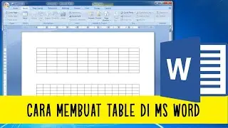 Cara Membuat Table di Ms Word | Belajar Ms Word